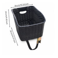 Basket Woven Cycle Basket Sturdy for Commuters, bike, Electric Bikes