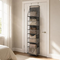 Door Hanging Organizer Bag Reinforced Board over Door Storage Organizer Textile