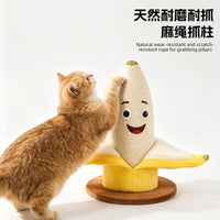 Corn and Banana Creative Vertical Cat Scratching Post with Sisal Rope