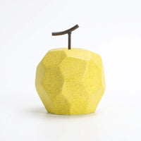 Ceramic Fruit Sculpture for Home Decor, Speckled Glaze Figurine, Modern Minimali #variant:Black Dot Yellow