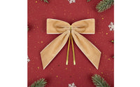 Velvet Bow Decoration Easy to Hang Holiday Decor Pre-Shaped