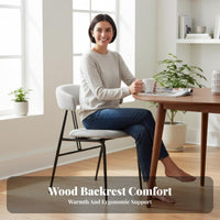 Violin Posterior Chair Modern Minimalist Design Dining Seat Firm-Density Foam Padding Multifunctional for Apartment Dwellers