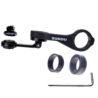 Aluminum Bike Computer Mount with Gopro Base for Garmin and Insta360