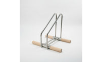 Indoor Upright Parking Stand Space-Saving Bike Stand with Wooden Rods Long-Lasting Freestanding Bike Rack Rust-Resistant for Commuters, Living Room