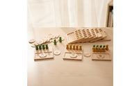 10 Pieces Arithmetic Board Child-Centered Wooden Counting Board with Pegs Math Toy Early Learning Educational for Preschoolers
