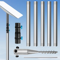 GEN 2 Stainless Steel Outdoor Ground Insert Stand Signal Support Frame Spliceable Steel Tube V2 Rack