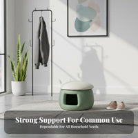 Mushroom-Shaped Cat House Stool Space-Saving Enclosed Pet Retreat Double-functionPurpose Design Cute Shape for Felines