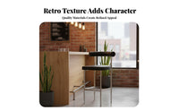 Round Top Backless Stool rustic design Counter Chair Commercial Grade Minimalist Design for Bar Owners, Adults, Restaurant