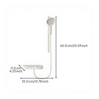 Temp-controlled shower faucet, wall mount