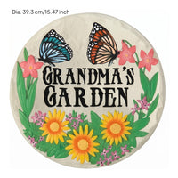 4 Pieces Round Stepping Stones Polypropylene Resin Round Stepping Stone Plastic