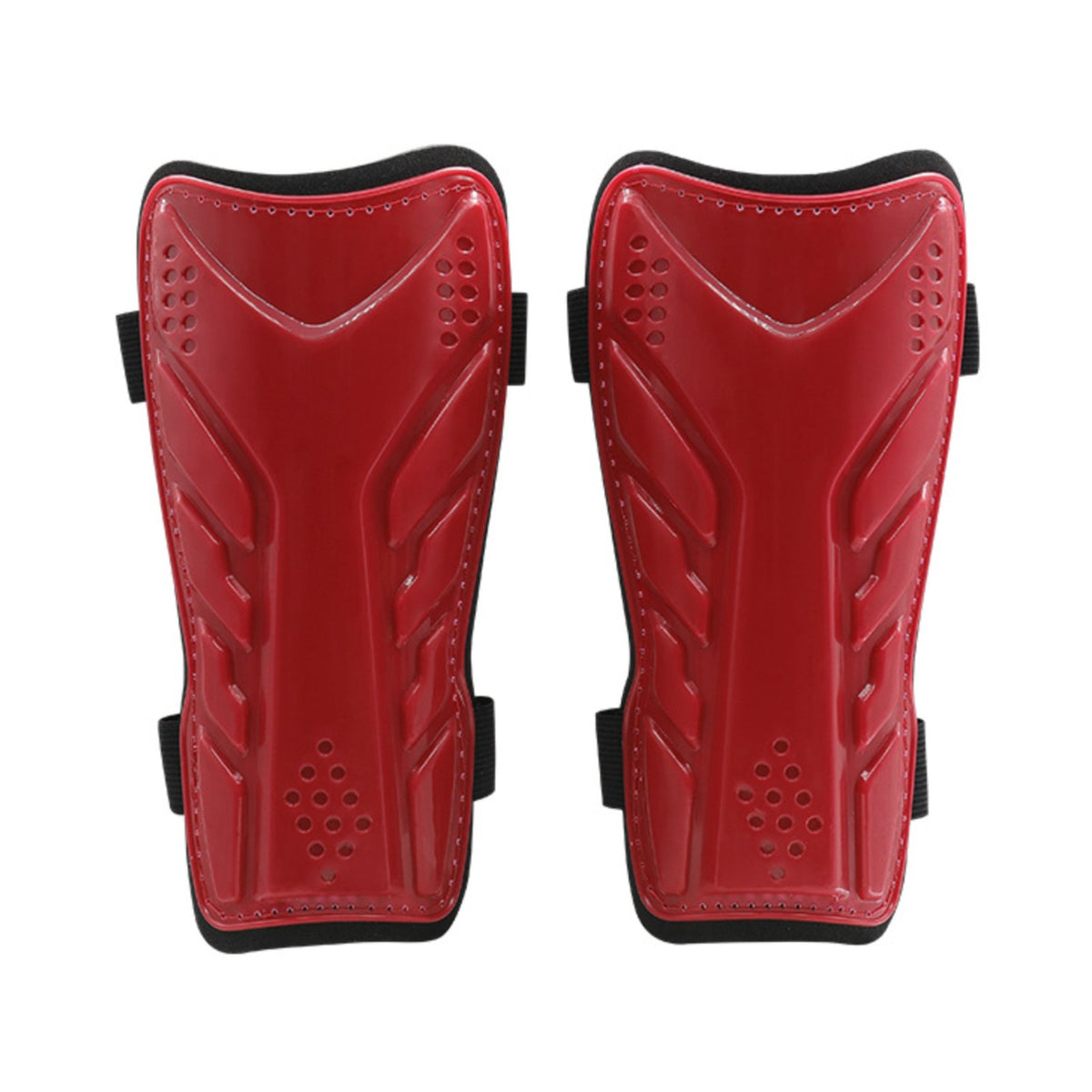 2 Pieces Double Strap Leg Protectors Extended Coverage Soccer Leg Guards with Straps Hard Shell Sports Gear for Matches, Training