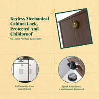 Keyless zinc alloy double door lock