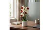Artificial Flower Realistic Faux Flower Plant Fake Phalaenopsis Easy to Clean Flower Arrangement Real Touch