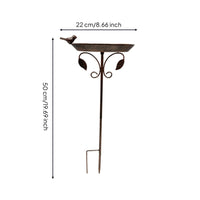 Bird Bath Stand Scrollwork Garden Stake Feeder Easy to Install Yard Decoration