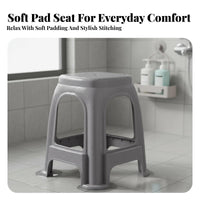 Stackable Utility Stool Sturdy Household Furniture Sturdy Duty Backless Chair for Families, Students, Living Room, Bathroom, Kitchen