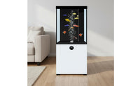 Aquarium with Cabinet Tall Floor Standing Aquarium Rectangular Aquatic Habitat for Aquarists, Fishkeepers, Living Room, Home