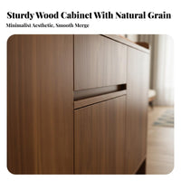 Wooden Footwear Storage Unit Solid Wood Material Entryway Shoe Storage Cabinet Dustproof for Apartment Dwellers, Homeowners, Living Room, Bedroom