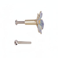 Flower Drawer Pull Elegant Flower Knob Beautiful Metal Knob for Wardrobes