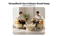 Loveseat and Table Combination Modern Design Sofa and Chair Set Comfortable Padding Ing Easy to Clean Surface for Dessert Shop