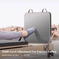 Pilates Reformer Space Saving Home Exercise System Training Equipment Professional Grade Upright Storage Reformer for Adults, Women, Exercise, Gym