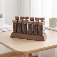 Coffee Bean Display Stand 12-Hole Coffee Bean Storage Display Rack for Baristas