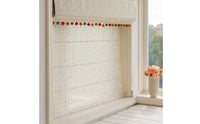 Decorative Tassel Curtain Light Blocking Blackout Roman Shade Easy to Install Window Treatment for Kids