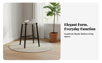 Woven Seat High Stool Sturdy Construction Square Woven Stool Bohemian Design