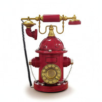 Hydrant-Style Telephone Model Realistic Decorative Telephone Model Classic