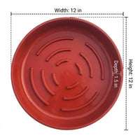 Plant Saucers and Drip Tray for Outdoor Plants, Plant Trays with Wavy Edge, Round Base Plant Pot Stand for Indoor Pot Water Collection