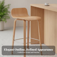 Saddle Seat High Stool Nordic Aesthetic Bar Chair Wear-Resistant for Cafe Owners