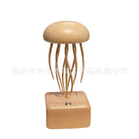 厂家直销水母实木手工机巧手作桌面摆件家居装饰生日礼物创意玩具