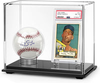 Acrylic Baseball and Card Display Case with Stand, Golf Ball Dustproof Showcase