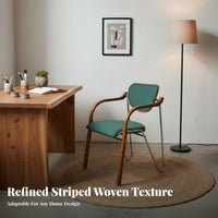 Curved spine supportrest Armchair Wabi-Sabi aesthetic Dining Chair Padded Seat Minimalist for Homeowners, Home Office
