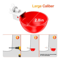 9 Pieces Automatic Chicken Drinker Easy to Install Farm Supply Long-Lasting