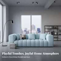 Quilted Block Sofa Minimalist Design Couch Soft Touch Living Room Furniture for Apartment Dwellers, Young Adults, Lounge Area, Bedroom