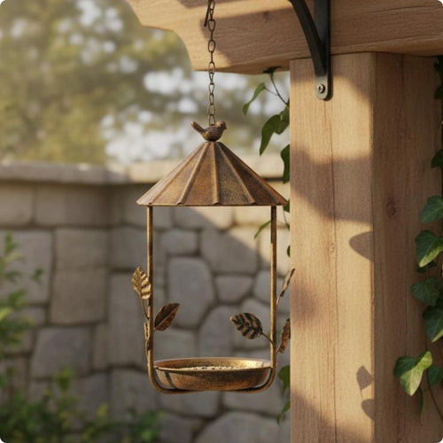 Metal Avian Feeder Metal Hanging Bird Feeder Heavy Duty Garden Decor for Patio
