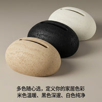 侘寂风洞石纸巾盒抽纸盒高级感创意桌面艺术感纸抽盒