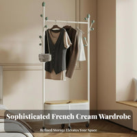 Rolling Clothes Rack with Storage Bin Space-Saving for Bedroom, Students, Adults