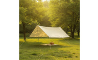 Hexagonal Tarp with Poles Large Camping Tarp Multifunctional Awning for Campers