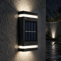 Solar-Powered Wall Light Waterproof Solar Outdoor Wall Lamp Wire Cordless