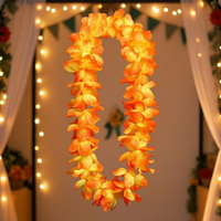 100CM Thickened Hawaiian Hula Skirt Flower Lei Set for Performance & Party