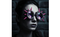 Pointed Steampunk Goggles Gothic Goggles with Spikes Mirrored Eyewear Vintage for Festivals, Photo Shoots
