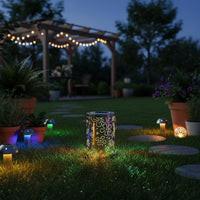 Hollow-Hollow-Cut Solar Lantern Waterproof Outdoor Lighting Dusk to Dawn