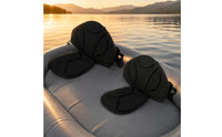 2 Pieces Kayak Seat with Backrest Padded Kayak Seat with Storage Bag Contoured Cushion for Kayakers, Paddleboarding