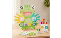 Educational Wooden Math Board with Clock Arithmetic Wooden Counting Board with Clock Preschool Manipulative Kindergarten for Preschoolers