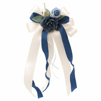 Car Mirror Bow with Streamers Floral Decorations Romantic for Brides