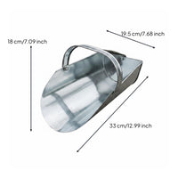 Metal Grain Scoop Curved Body Livestock Feed Scoop Exposed Top