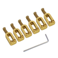6 Pieces Tremolo Bridge Saddles Adjustable Guitar Bridge Saddles Compatible Hardware for Guitarists
