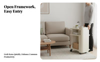 2-Tier Rolling Side Table Multi-Functional 2-Tier Rolling Table space-efficient Design