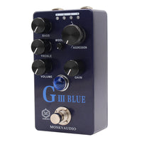 MOSKYAUDIO G III Blue Aluminum Guitar Effects Pedal Overdrive Distortion